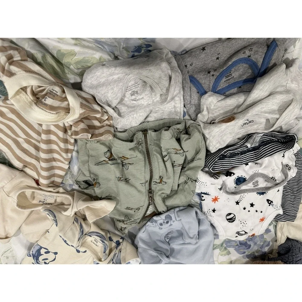 Lot Of 70 Baby Boy Clothes Sizes 0-3 Months